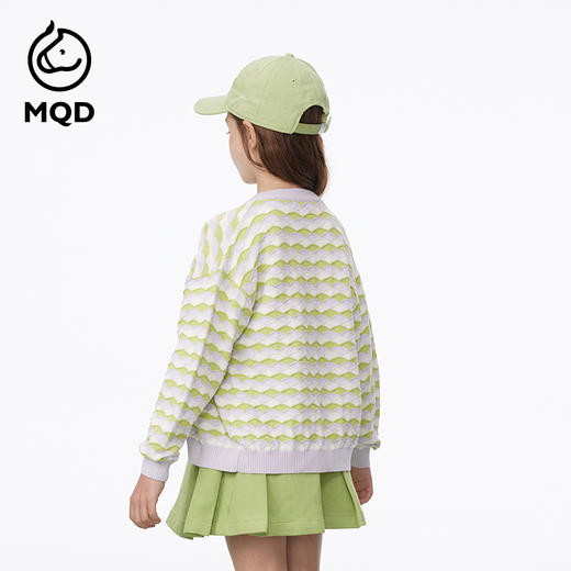 【MQD】女童秋季精致提花纹理针织衫外套 商品图3