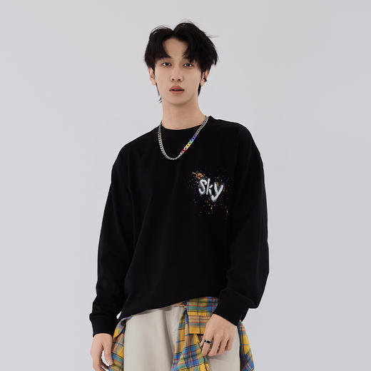 【新品上新】HX 春秋季圆领长袖T恤C102530017101 商品图0