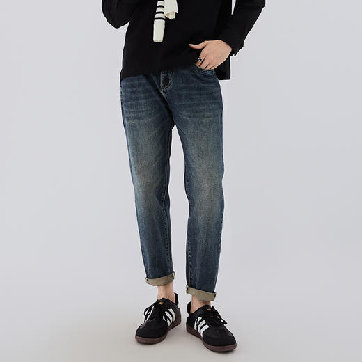【断码清仓】HX 秋季水洗萝卜牛仔长裤简约百搭Z201530001101 商品图0