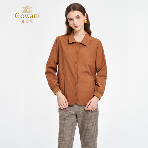 乔万尼新品2025宽松立体剪裁休闲短风衣外套ED3B242 商品图2