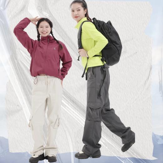 纳趣户外工装软壳冲锋裤加绒防泼水大口袋运动休闲裤女款新品 商品图4