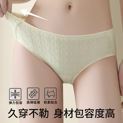 【4条装】雅黛俪女士内裤柔软舒适透气纯棉裆底三角裤头高弹不勒 商品图2