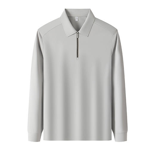 半身缘男装 秋季抗静电7A抗菌半拉链POLO衫592 商品图10