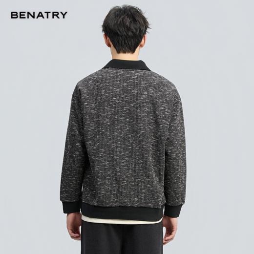 贝纳川2025秋季新品翻领POLO卫衣ECF324001 商品图3