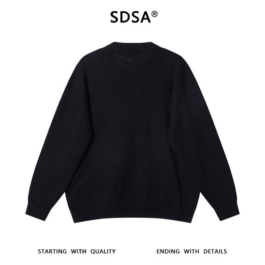 OAS806SDSA男士秋冬新款痞帅男装休闲纯色V领针织衫百搭套头毛衣时尚潮 商品图5