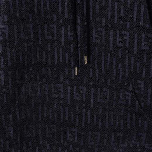 SDSA男士秋冬新款痞帅男装潮牌抽象撞色绒毛抽绳连帽卫衣百搭时尚 商品图3