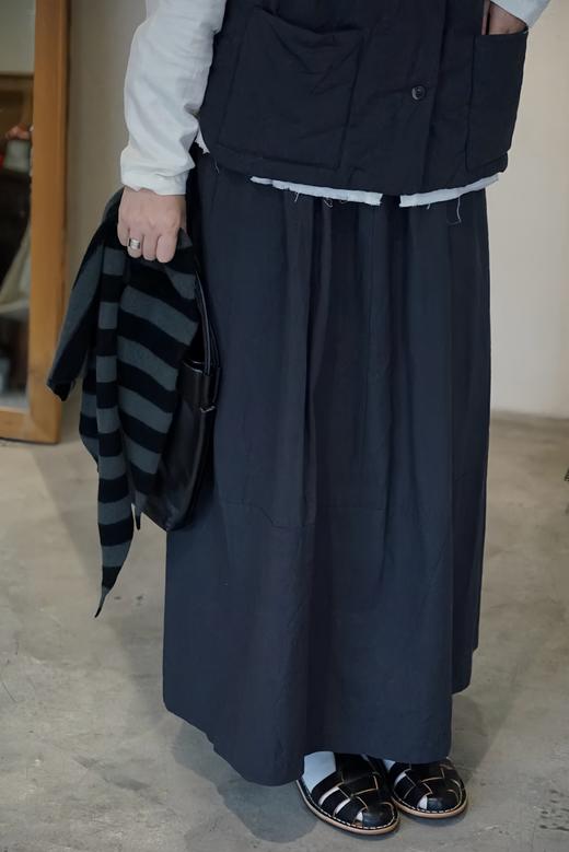 elsa esturgie黑色棉麻半裙 商品图2