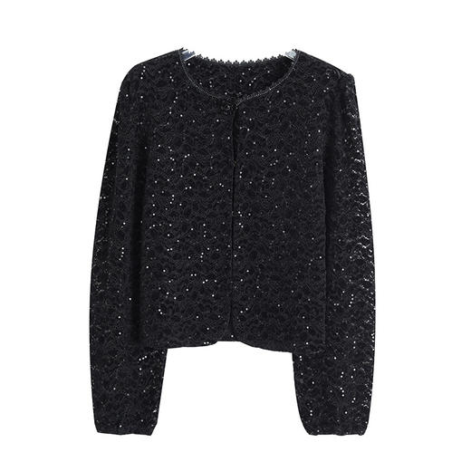 KQL E49M811丝绒亮片简约洋气外套 商品图4