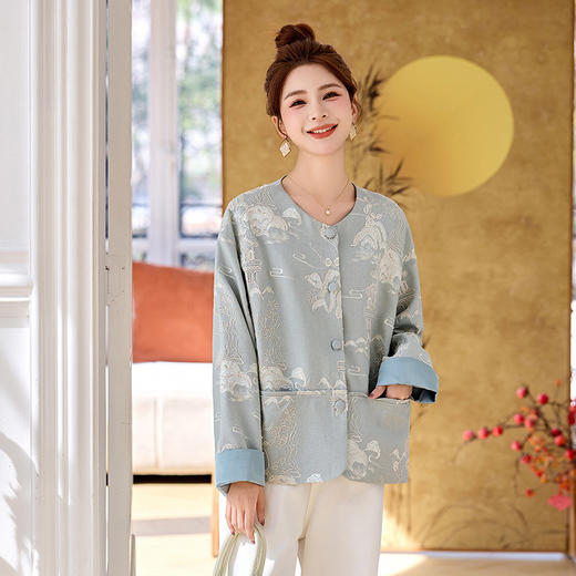 HR MDN25005新中式国风小香风外套 商品图2