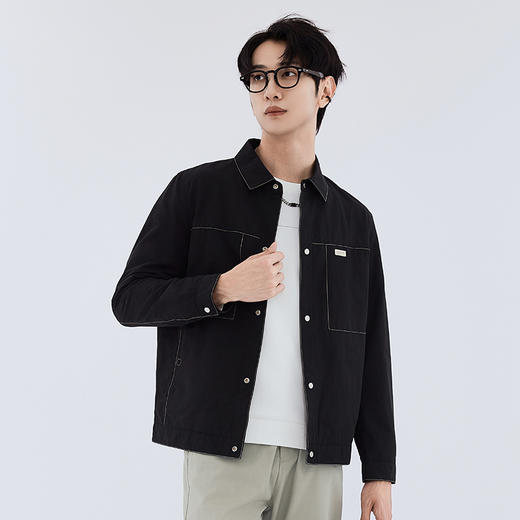 【新品上新】HX 秋季翻领茄克衫外套S105533249101 商品图3