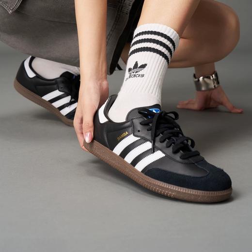 【明星同款】阿迪达斯三叶草 SAMBA OG 德训鞋 男女同款 复古T字头板鞋 小香风运动鞋 透气百搭休闲鞋 商品图2