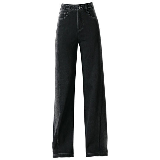 MYX高腰窄版阔腿裤2025年秋季新款垂坠感休闲长裤时髦牛仔直筒裤女裤 商品图4