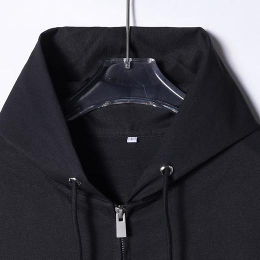 43146SDSA男士秋冬新款痞帅男装纯色高街抽绳连帽夹克外套小众时尚上衣 商品图2
