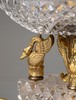 独角鹿西洋古董19世纪法国出品帝政风格天鹅造型铜鎏金精雕装饰菱格纹切割水晶果樽 商品缩略图6