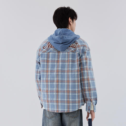 【新品上新】HX 春秋季水洗牛仔衬衫式茄克衫外套C105530014101 商品图4