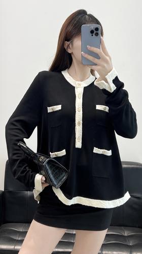 TY343-CHANEL香奈儿 25A 混合纤维套头衫标志长袖上衣针织衫 女款（PG*MM）