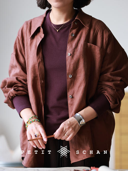 PETIT SCHAN小闪 JEW#028 Dune 沙丘 复古925银不规则宽边银手镯 商品图2