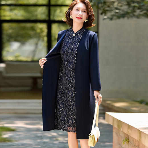 FW 167妈妈秋装连衣裙宽松大码减龄时尚 商品图1