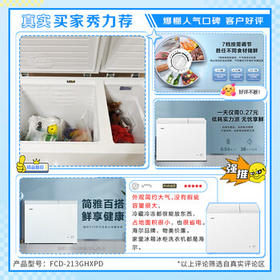 海尔（Haier）213升双温一级能效双箱双温家用冰柜 大冷冻小冷藏卧式冰柜家用小型冰箱冷柜FCD-213GHXPD