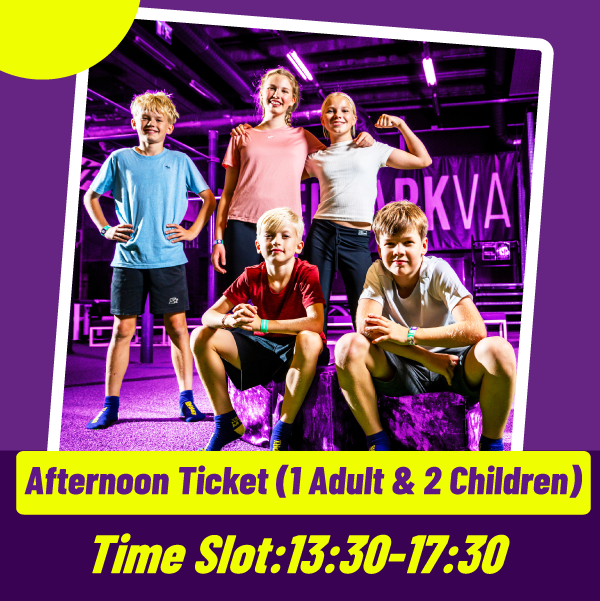SuperPark Family Ticket (1 Adult & 2 Children) / Afternoon Session / 1:30 PM to 5:30 PM