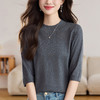 早秋羊毛中袖上衣，洋气七分袖薄t恤针织小衫上衣CC-LL-8703 商品缩略图1