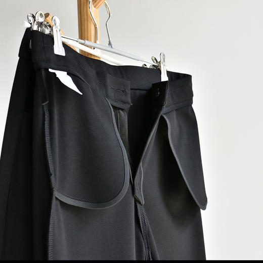 丁摩 【直筒小黑裤】哥弟面料高腰西装裤女春直筒显瘦窄版拉链休闲裤子6ZF-C066 商品图1