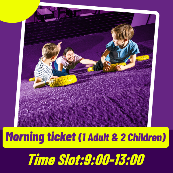 SuperPark Family Ticket (1 Adult & 2 Children) /Morning Session/ 9:00 AM to 1:00 PM
