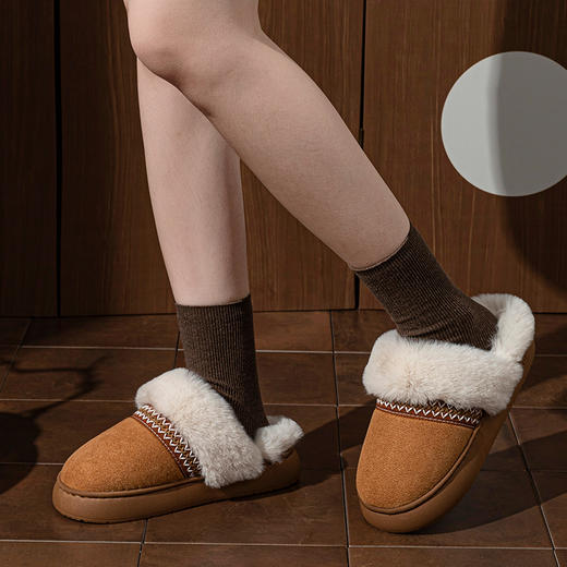 馨宜优品民族风女士棉拖（36-41）（驼色-粉色-卡其）（250779-250799） 商品图5