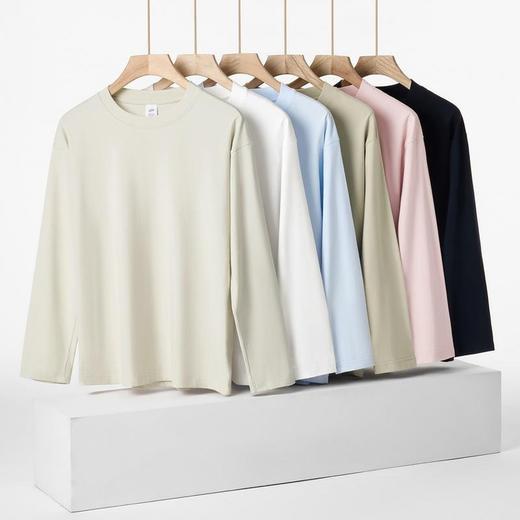 【新疆棉长袖T恤男女款】优质长绒棉 上身舒适亲肤 透气不闷汗 挺阔有型 修饰肩型 男女同款 商品图6