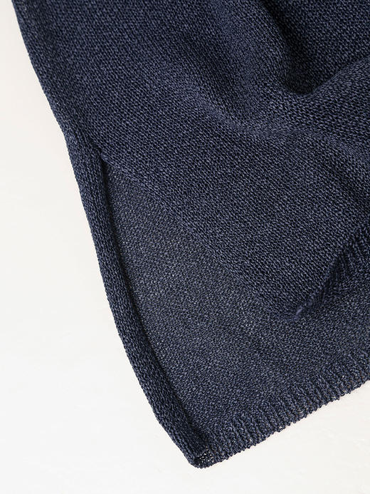 气质慵懒风藏蓝色露肩毛衫女 宽松长袖百搭针织上衣 商品图4