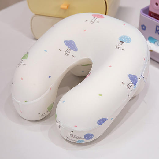 记忆棉冰丝午睡枕小学生趴桌子上睡觉抱枕u型枕办公室趴睡枕车载颈枕夏 可拆洗 商品图12