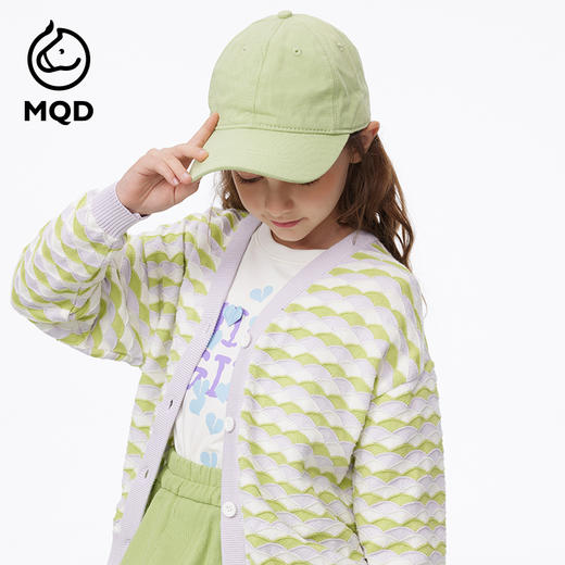 【MQD】女童秋季精致提花纹理针织衫外套 商品图2