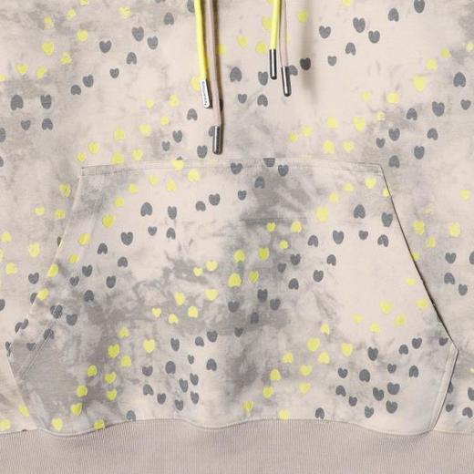 WY1050SDSA男士秋冬新款痞帅男装时尚扎染满印爱心印花抽绳连帽卫衣百搭 商品图3