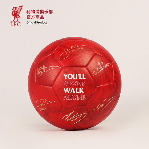 【官方正版】利物浦俱乐部 | 红色印签5号足球金色印签萨拉赫索博范戴克 商品图1