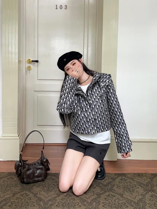 TY371-DIOR迪奥 SS23 Oblique 印花满印拉链连帽夹克 女款 蓝色（PG*MM） 商品图7