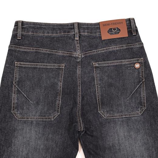 半身缘男裤 秋季简后袋绣花柔软保暖合体版牛仔裤253201U10130077 商品图5