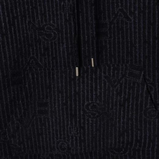 WY1148SDSA男士秋冬新款痞帅男装潮牌绒毛字母抽绳连帽卫衣时尚百搭上衣 商品图3