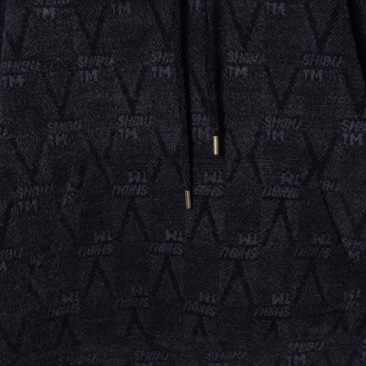 WY1151SDSA男士秋冬新款痞帅男装潮牌绒毛撞色字母抽绳连帽卫衣百搭时尚 商品图3