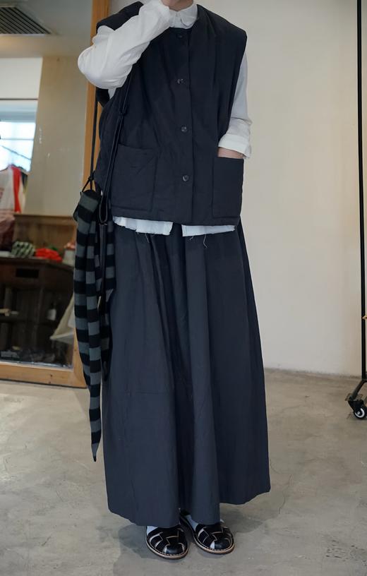 elsa esturgie黑色棉麻半裙 商品图1