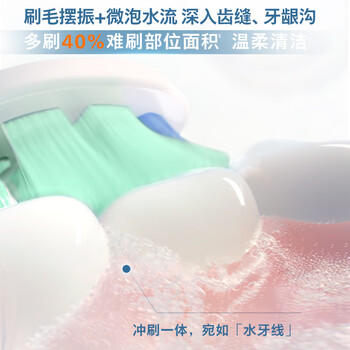 飞利浦（PHILIPS）声波电动牙刷钻石3系 5倍洁齿5种模式 刷头*2【亮白+洁净】生日礼物  送男生女友HX5181/02 蓝 商品图5