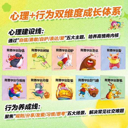 《小树苗儿童行为引导图画书系列》全10册 2-5岁 30个本土原创短篇童话 专家团队保驾护航  沉浸式亲子互动设计 从情绪管理、性格培养等方面帮助孩子成长 商品图1