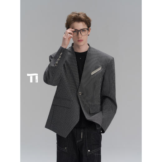 启世录TIWILLTANG“绅域闲秩”无领短款西装 商品图2