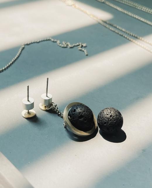 SSCE｜222SAS1E301F Earrings火山石 土星不对称耳环【SATURN】 商品图1