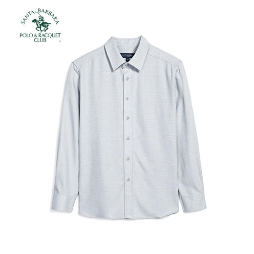 【大都会店】圣大保罗 合身小格子提花长袖衬衣合身版-PW24WH019M 商品图0