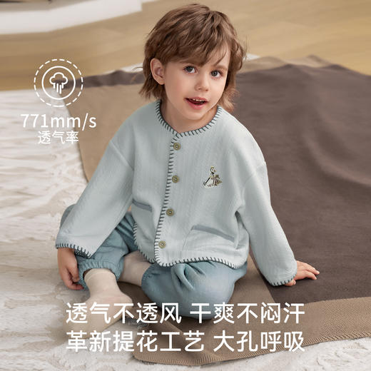 【宝宝服饰】嫚熙儿童家居服套装空气棉保暖秋冬幸运鹅 商品图2