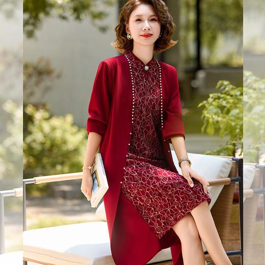 FW 167妈妈秋装连衣裙宽松大码减龄时尚 商品图2