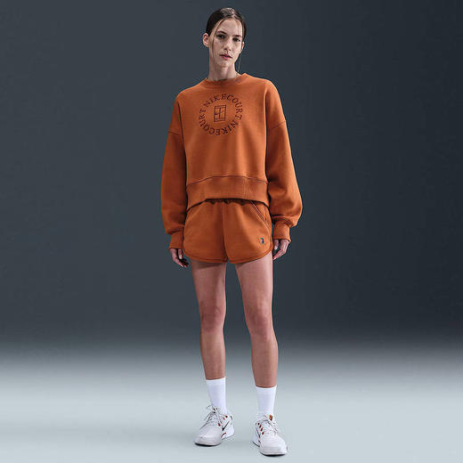 NIKE耐克女卫衣2025秋新款宽松加绒刺绣印花圆领套头衫HJ8989-246 商品图3