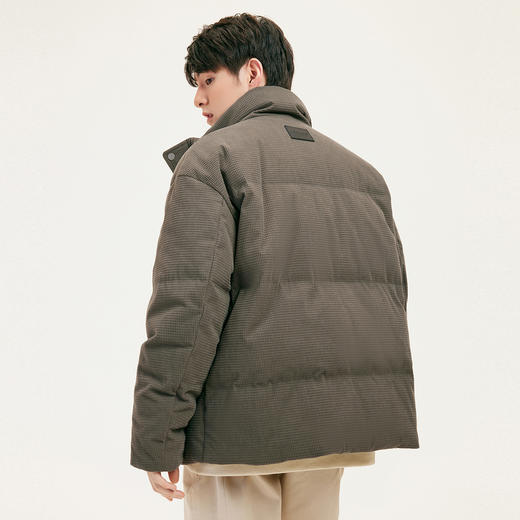 gxg.jeans男装上衣外套冬季华夫格绒感保暖立领羽绒服男11D1110138F 商品图3