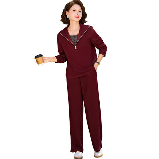 FW 168妈妈秋装时尚运动套装洋气卫衣宽松上衣休闲两件套 商品图4