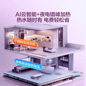 海尔（Haier）电热水器80升 小红花MG7 净肤洗 内胆免清洗新升级 3300W变频速热一级能效 家用储水式 商品图0